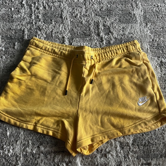 Nike Women's Athletic Shorts in Bright Yellow - Picture 1 of 3